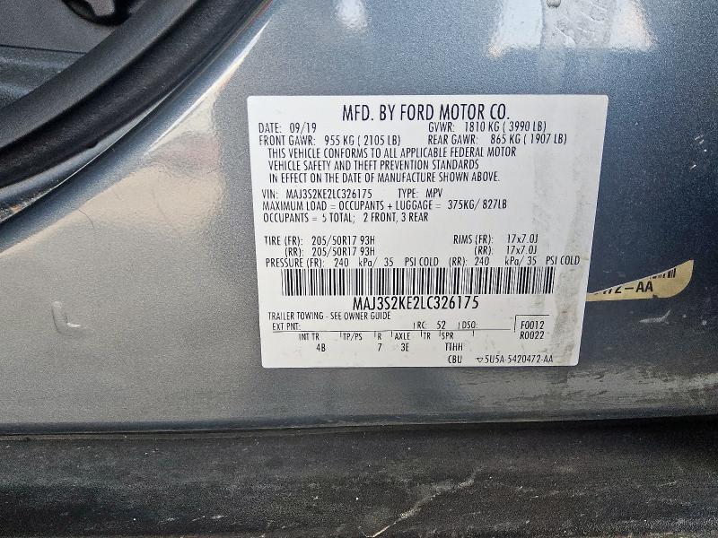 2020 FORD ECOSPORT TITANIUM MAJ3S2KE2LC326175