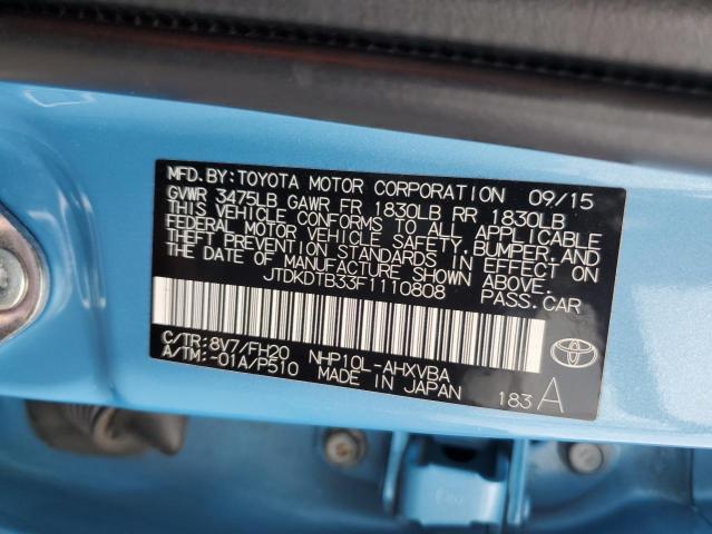 2015 TOYOTA PRIUS C JTDKDTB33F1110808