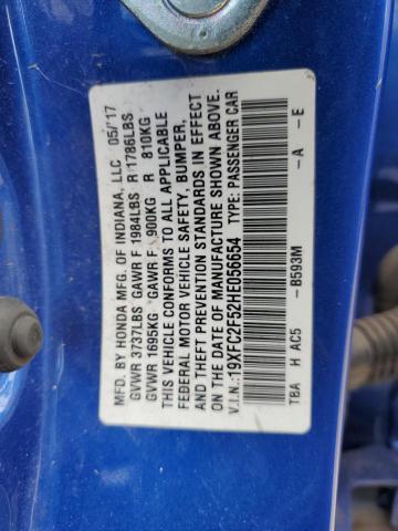 2017 HONDA CIVIC LX 19XFC2F52HE056654