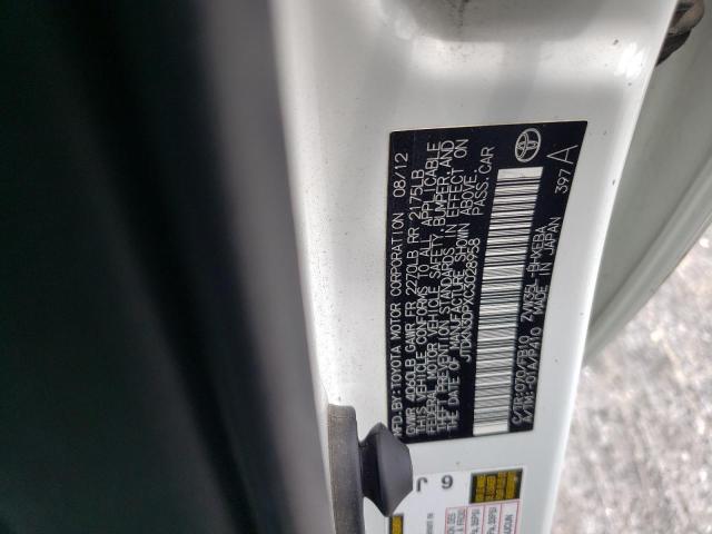 2012 TOYOTA PRIUS PLUG - JTDKN3DPXC3028958
