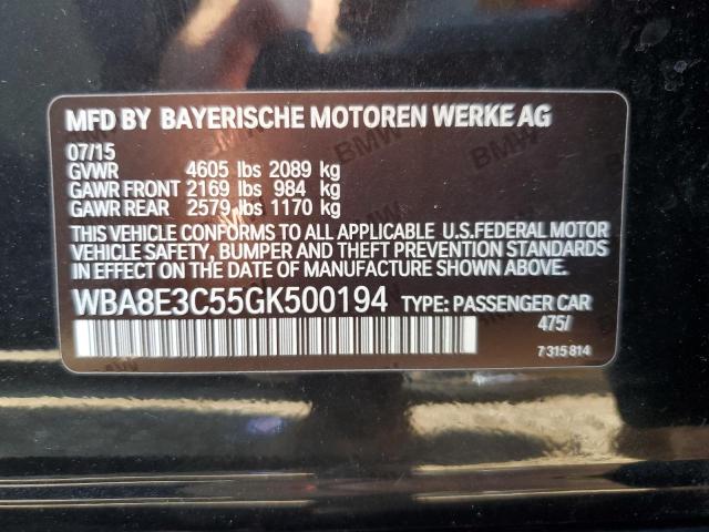 2016 BMW 328 XI SUL WBA8E3C55GK500194