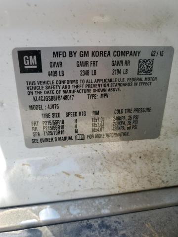 2015 BUICK ENCORE KL4CJGSB8FB148017