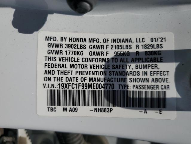 2021 HONDA CIVIC TOUR 19XFC1F99ME004770