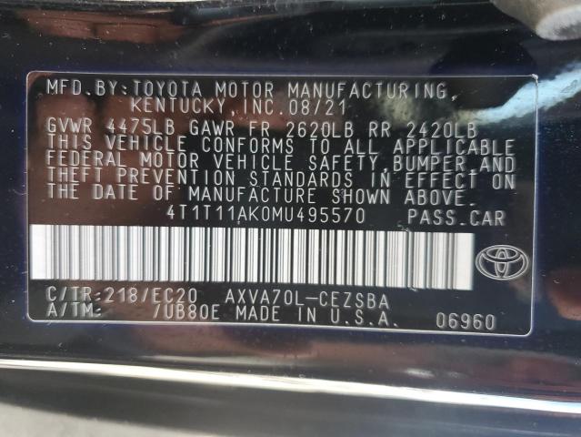 2021 TOYOTA CAMRY SE - 4T1T11AK0MU495570