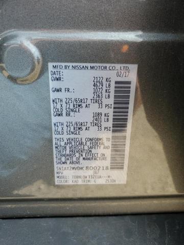 2017 NISSAN ROGUE SV - 5N1AT2MV0HC800218