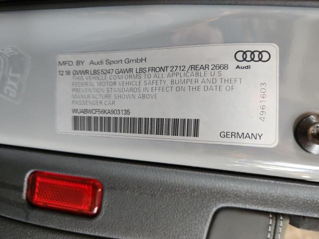 2019 AUDI RS5 WUABWCF56KA903135
