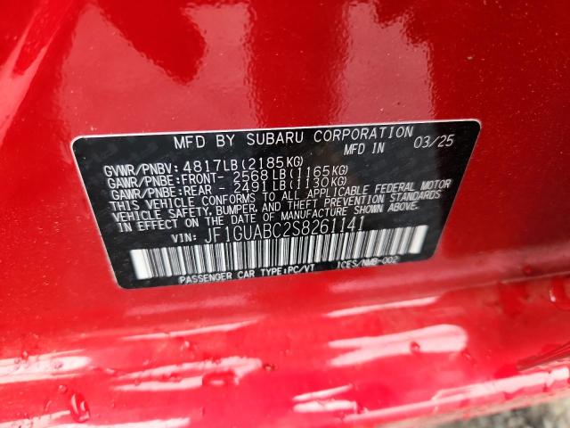 2025 SUBARU IMPREZA JF1GUABC2S8261141