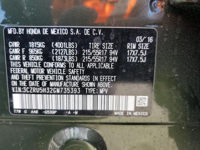 2016 HONDA HR-V LX 3CZRU5H32GM735393