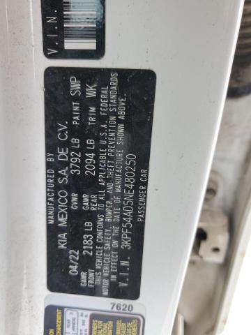 2022 KIA FORTE GT L - 3KPF54AD5NE480250