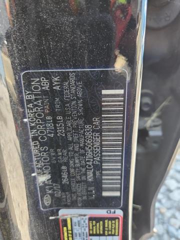 2017 KIA CADENZA PR KNALC4J16H5069838