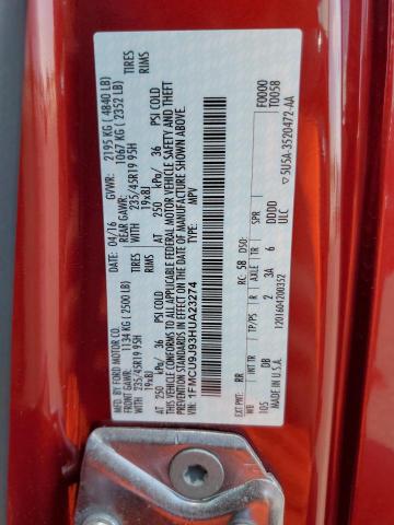 2017 FORD ESCAPE TIT - 1FMCU9J93HUA23274