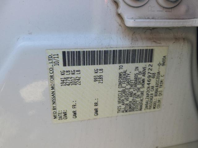 2012 NISSAN ALTIMA BAS #3208404711