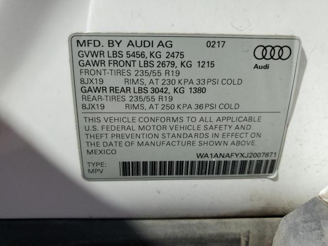 2018 AUDI Q5 PREMIUM - WA1ANAFYXJ2007871