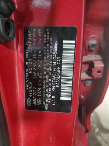 2017 HYUNDAI ACCENT SE KMHCT4AE1HU342045