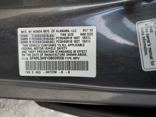 2013 HONDA ODYSSEY TO - 5FNRL5H91DB039556