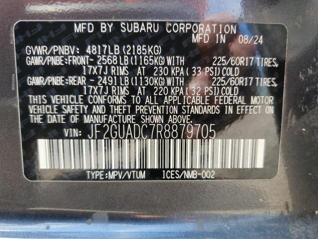 2024 SUBARU CROSSTREK JF2GUADC7R8879705