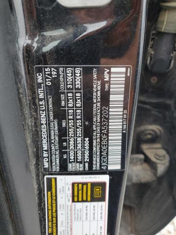 2015 MERCEDES-BENZ ML 250 BLU - 4JGDA0EB0FA537202