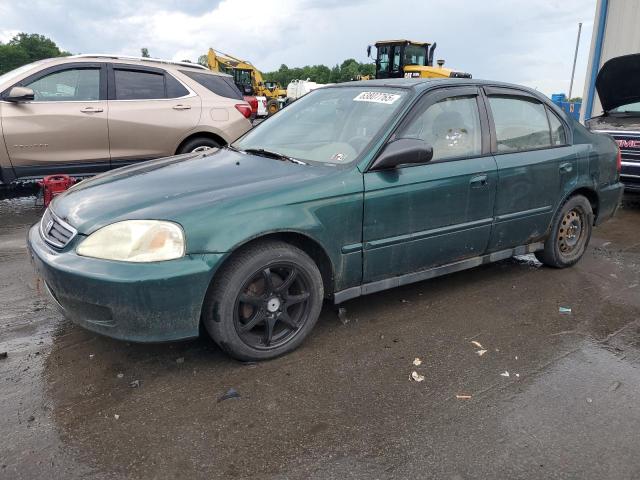 HONDA CIVIC BASE 2000 green  gas 2HGEJ6618YH539755 photo #1