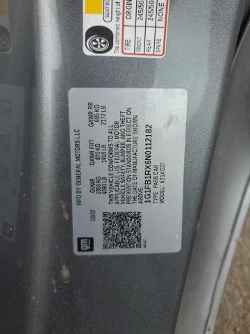 2022 CHEVROLET CAMARO LS 1G1FB1RX6N0112182