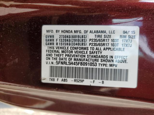 2015 HONDA ODYSSEY EX 5FNRL5H45FB091053