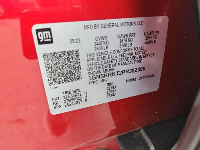 2023 CHEVROLET TAHOE K150 1GNSKRKT2PR382396
