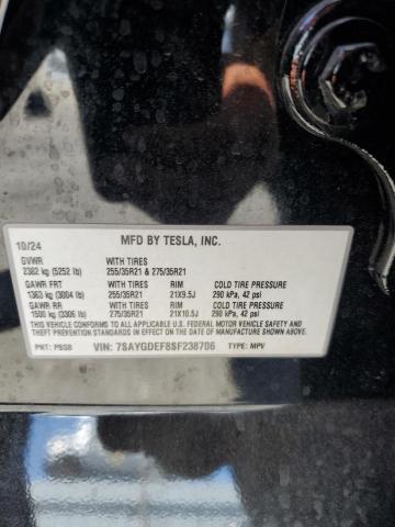 2025 TESLA MODEL Y 7SAYGDEF8SF238706