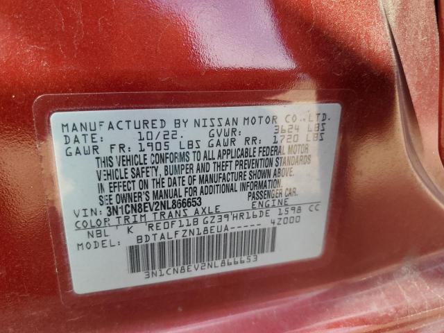 2022 NISSAN VERSA SV 3N1CN8EV2NL866653