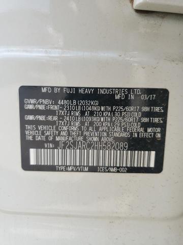 2017 SUBARU FORESTER 2 - JF2SJARC2HH582089