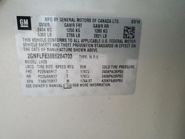2014 CHEVROLET EQUINOX LT - 2GNFLFE38E6284703
