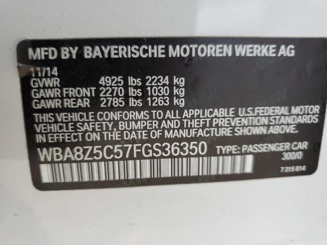 2015 BMW 328 XIGT S WBA8Z5C57FGS36350