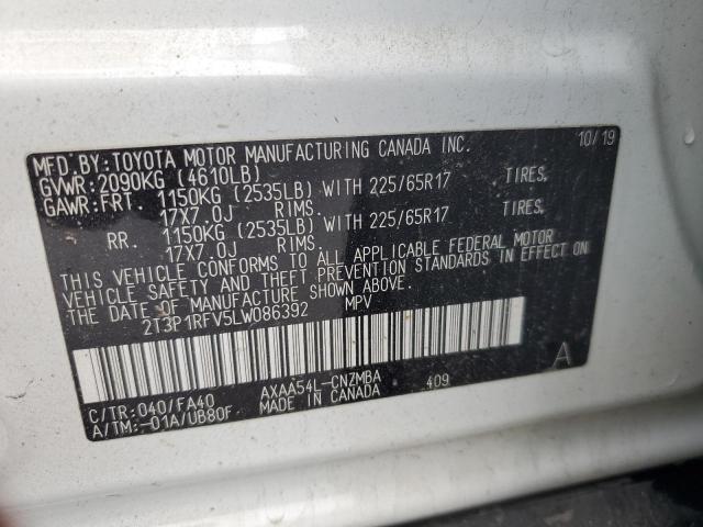 2020 TOYOTA RAV4 XLE - 2T3P1RFV5LW086392