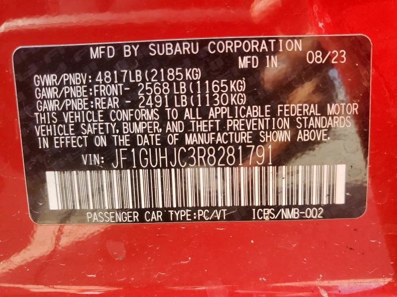 2024 SUBARU IMPREZA RS JF1GUHJC3R8281791