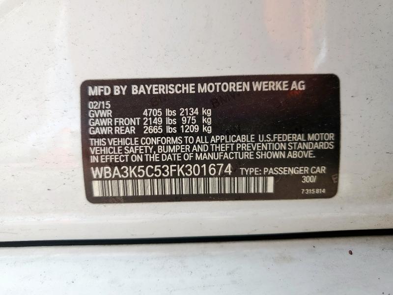 2015 BMW 328 D XDRI WBA3K5C53FK301674