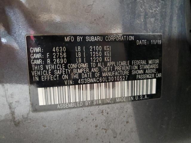 2020 SUBARU LEGACY 4S3BWAC60L3010527