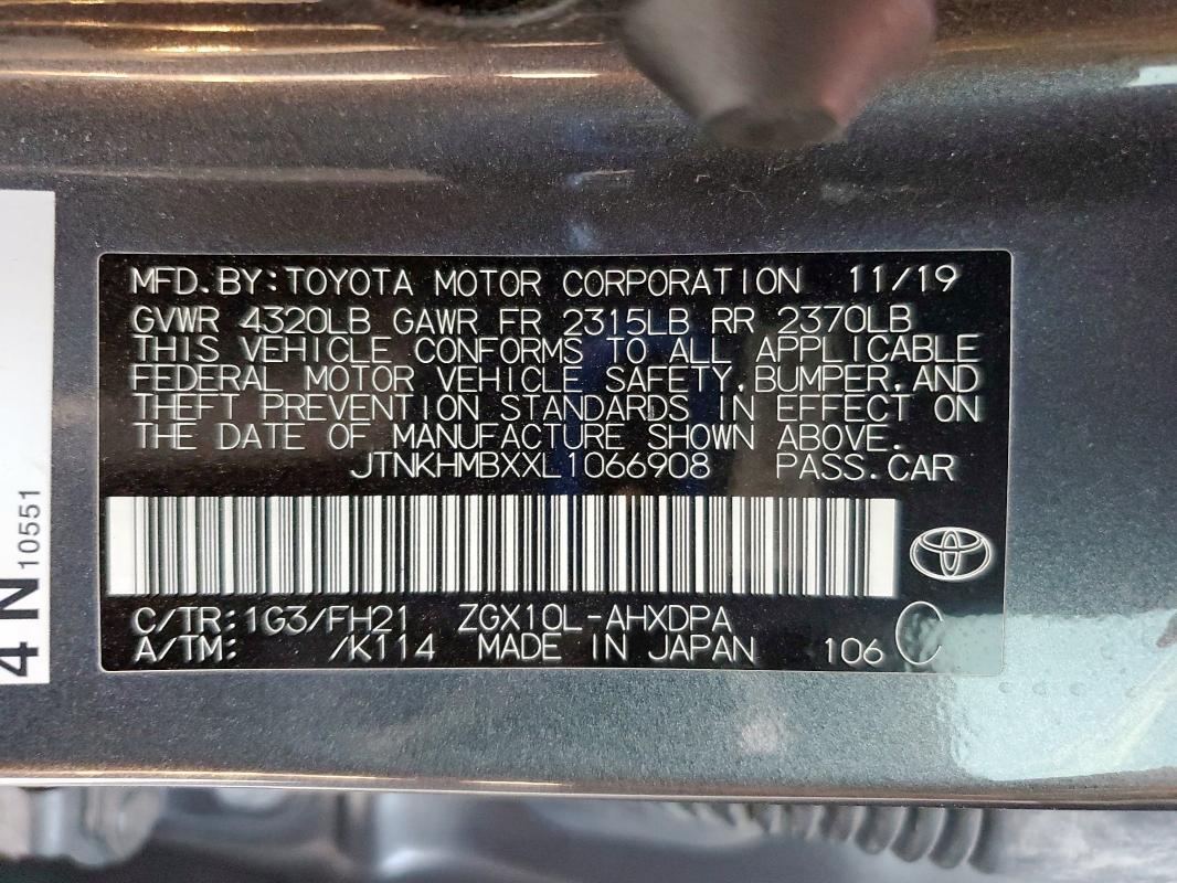 2020 TOYOTA C-HR XLE - JTNKHMBXXL1066908