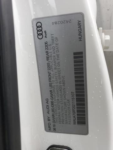 2016 AUDI A3 PREMIUM WAUA7GFF2G1115107
