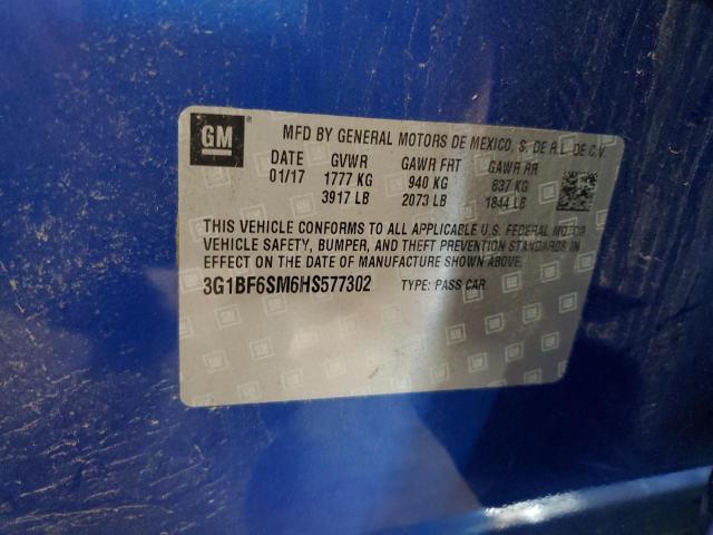 2017 CHEVROLET CRUZE PREM 3G1BF6SM6HS577302