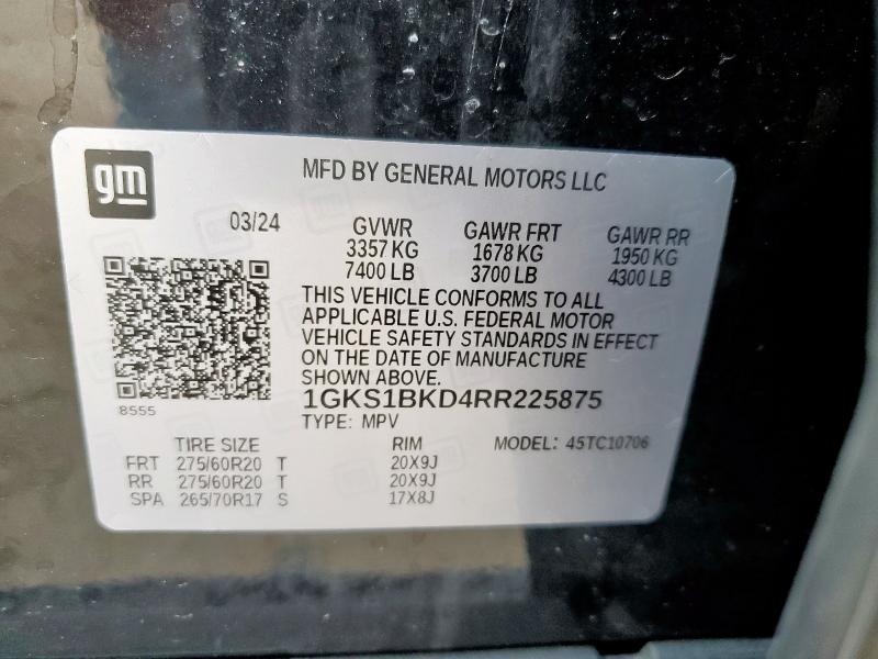 2024 GMC YUKON SLT 1GKS1BKD4RR225875