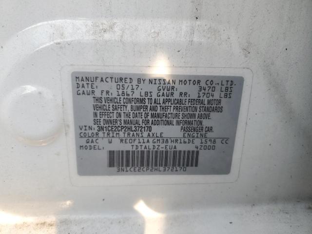 2017 NISSAN VERSA NOTE 3N1CE2CP2HL372170