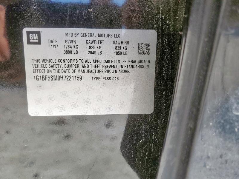 2017 CHEVROLET CRUZE PREM 1G1BF5SM0H7221159