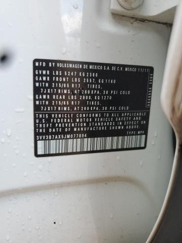 2018 VOLKSWAGEN TIGUAN SE 3VV3B7AX5JM077894