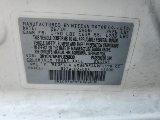 2015 NISSAN VERSA S - 3N1CN7AP4FL826030