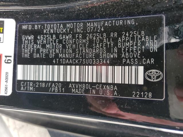 2025 TOYOTA CAMRY XSE - 4T1DAACK7SU033344