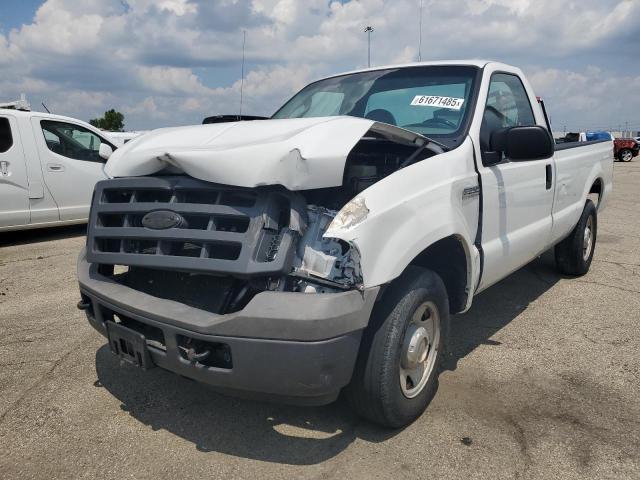 FORD F250 SUPER 2005 white pickup gas 1FTNF20575EB70989 photo #1