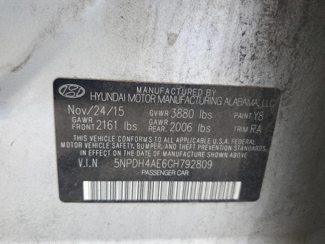 2016 HYUNDAI ELANTRA SE - 5NPDH4AE6GH792809