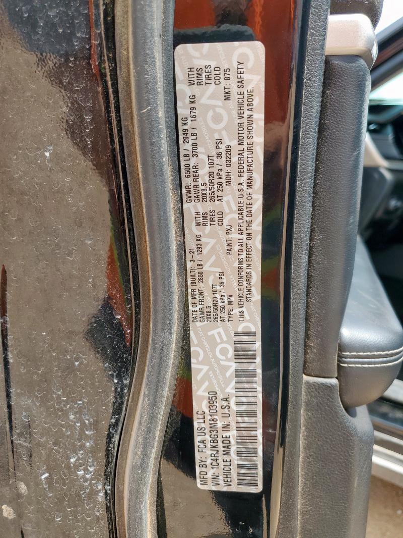 2021 JEEP GRAND CHER 1C4RJKBG3M8103950
