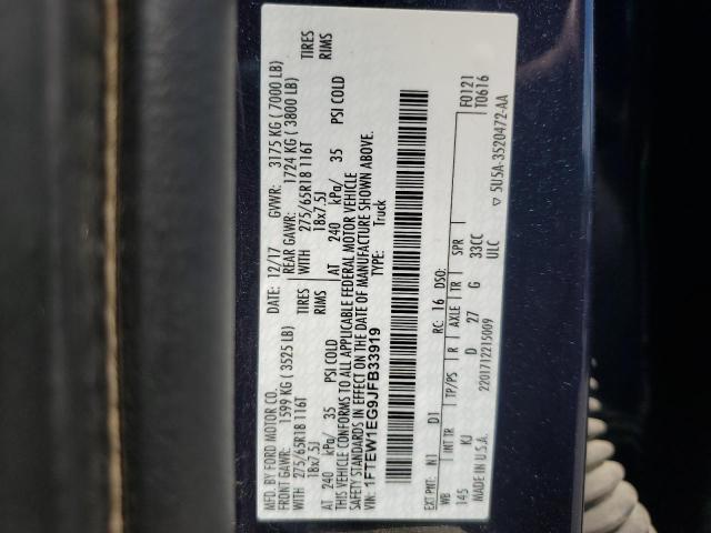 2018 FORD F150 SUPER - 1FTEW1EG9JFB33919