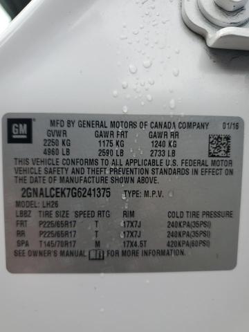 2016 CHEVROLET EQUINOX LT - 2GNALCEK7G6241375
