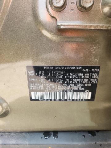 2020 SUBARU OUTBACK LI 4S4BTGNDXL3134016
