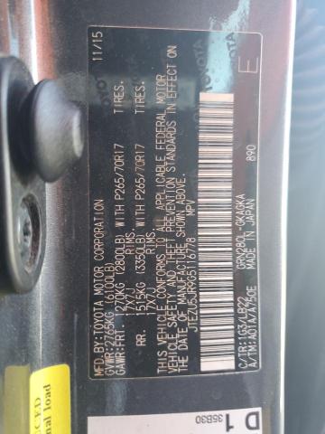 2016 TOYOTA 4RUNNER SR JTEZU5JR9G5116778